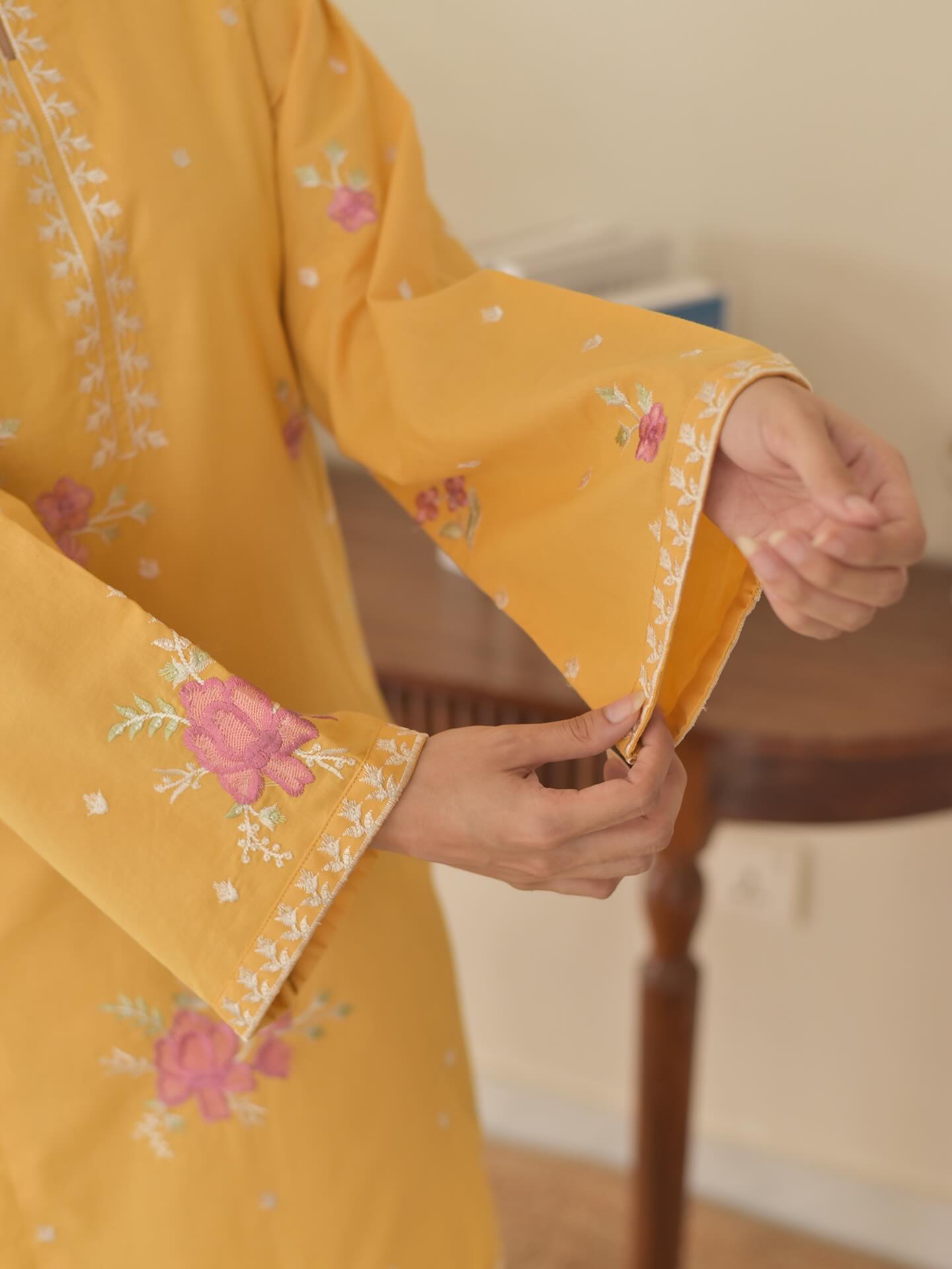 YELLOW SUNFLOWR EMBROIDERED 3PC