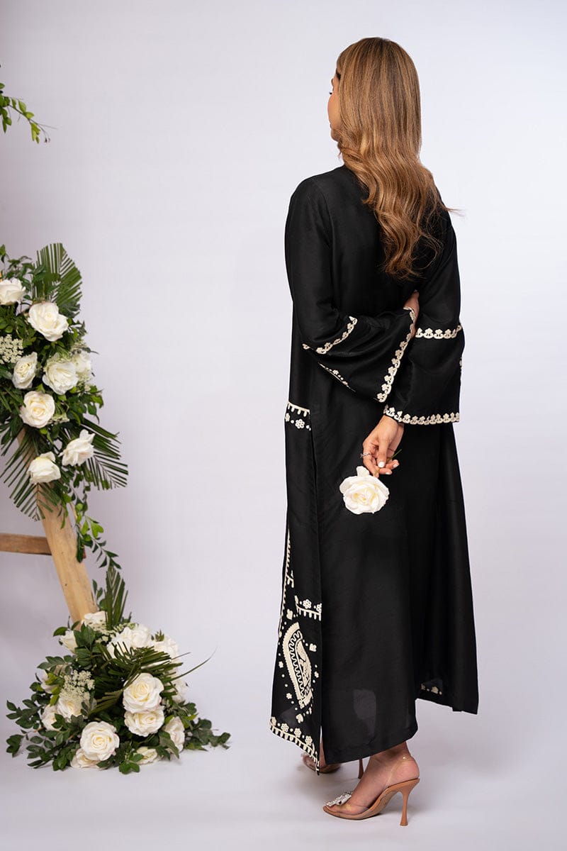 BLACK SPARKLE EMBROIDERY 2PC