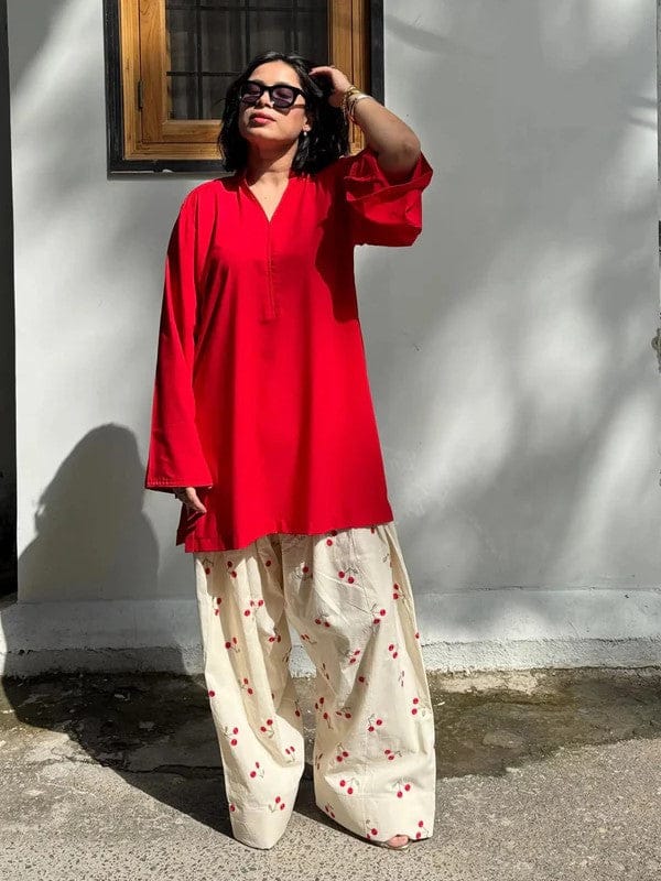 LAL PARI EMBROIDERD 2PC