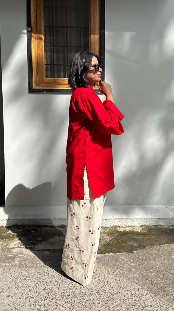 LAL PARI EMBROIDERD 2PC