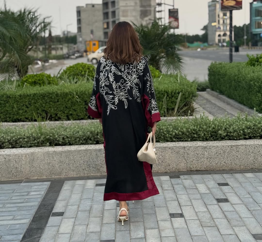 BLACK KAFTAAN CORD SET